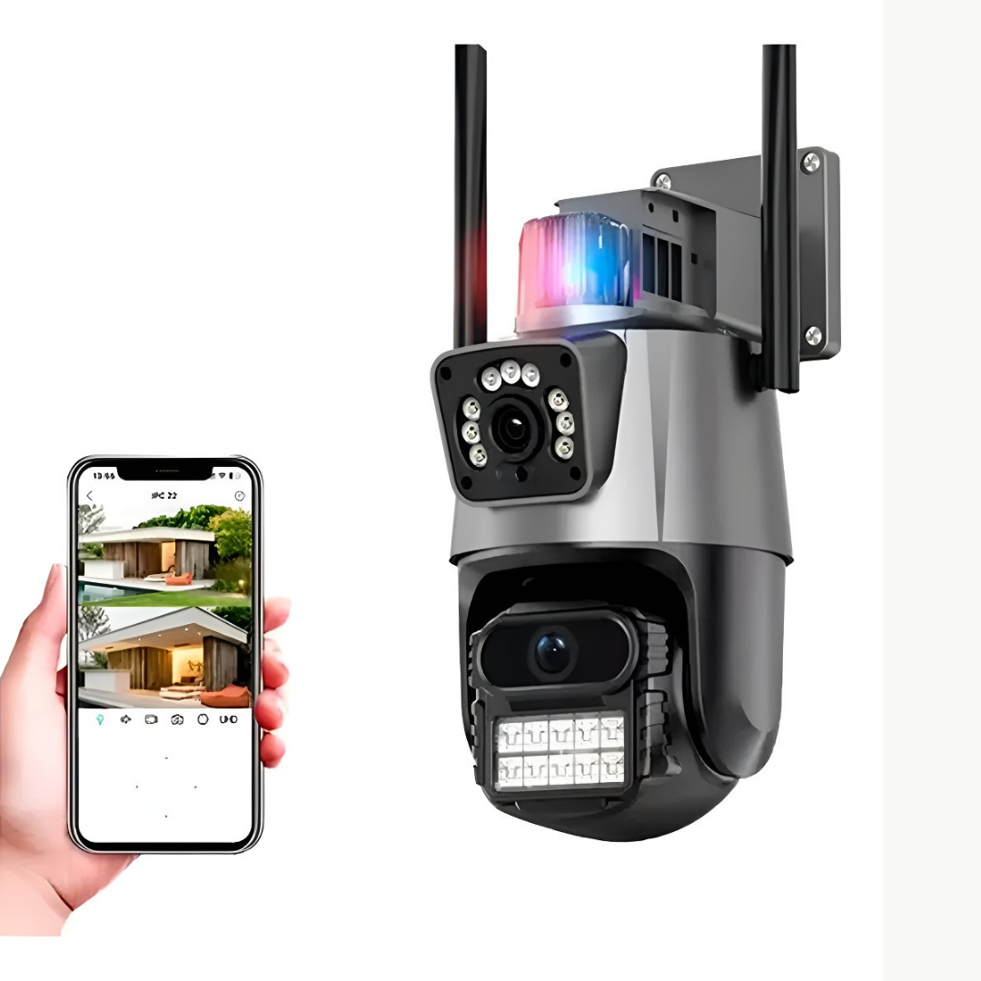 Camaras Vigilancia Exterior Doble Lente