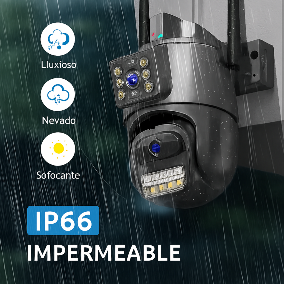 Camaras Vigilancia Exterior Doble Lente